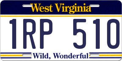 WV license plate 1RP510