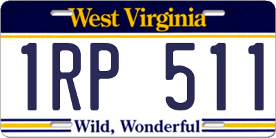 WV license plate 1RP511