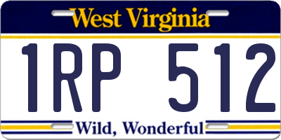 WV license plate 1RP512