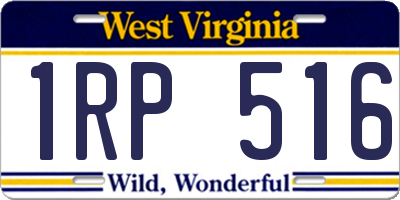 WV license plate 1RP516