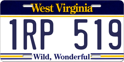 WV license plate 1RP519
