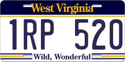 WV license plate 1RP520