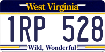 WV license plate 1RP528