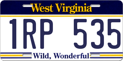 WV license plate 1RP535