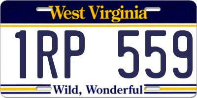 WV license plate 1RP559