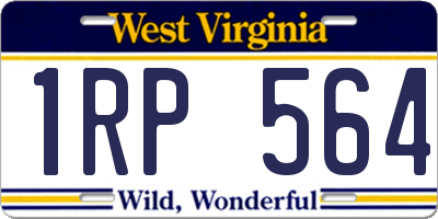 WV license plate 1RP564