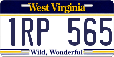 WV license plate 1RP565