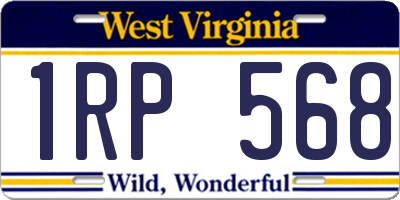 WV license plate 1RP568