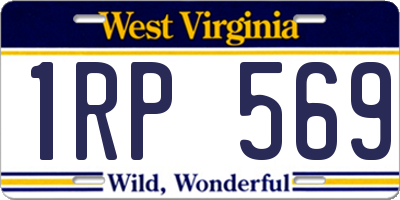 WV license plate 1RP569