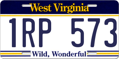 WV license plate 1RP573