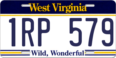 WV license plate 1RP579