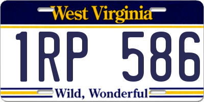 WV license plate 1RP586