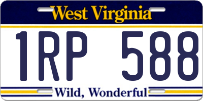 WV license plate 1RP588
