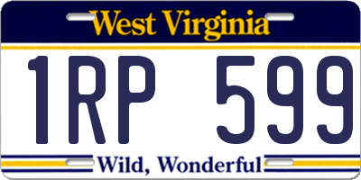 WV license plate 1RP599