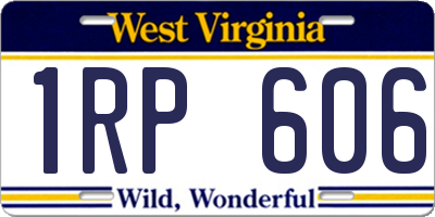 WV license plate 1RP606