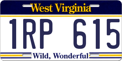 WV license plate 1RP615