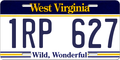 WV license plate 1RP627