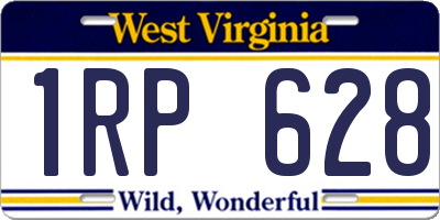 WV license plate 1RP628