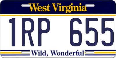 WV license plate 1RP655