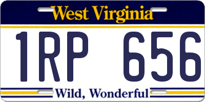 WV license plate 1RP656