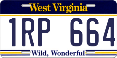 WV license plate 1RP664