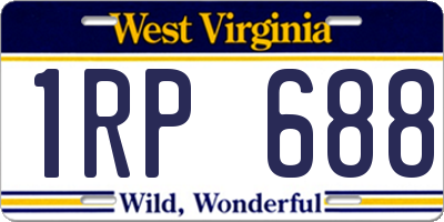 WV license plate 1RP688