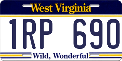 WV license plate 1RP690
