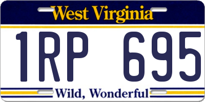 WV license plate 1RP695