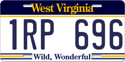 WV license plate 1RP696