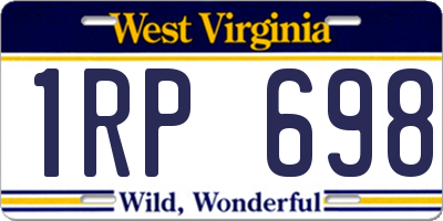 WV license plate 1RP698