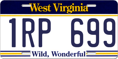 WV license plate 1RP699