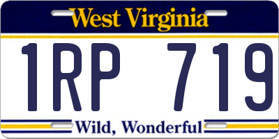 WV license plate 1RP719