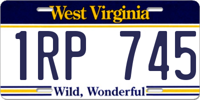 WV license plate 1RP745
