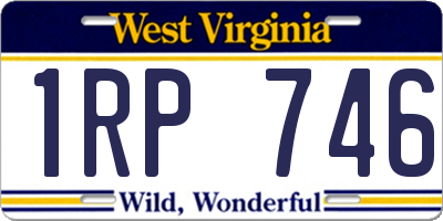 WV license plate 1RP746
