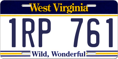 WV license plate 1RP761