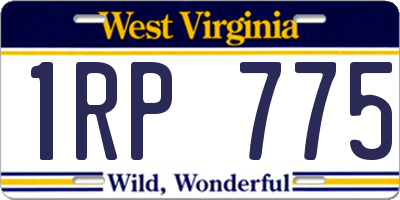 WV license plate 1RP775
