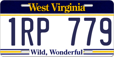 WV license plate 1RP779