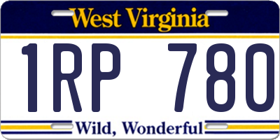 WV license plate 1RP780
