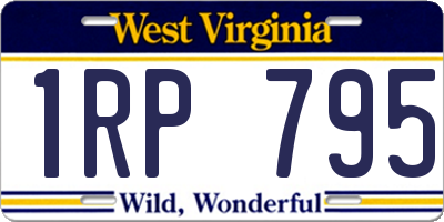 WV license plate 1RP795