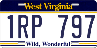 WV license plate 1RP797
