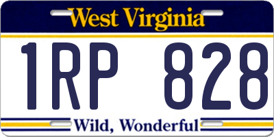 WV license plate 1RP828