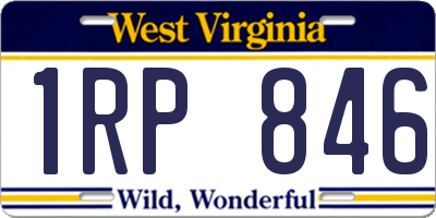 WV license plate 1RP846