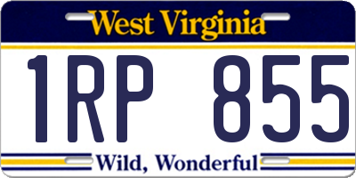 WV license plate 1RP855