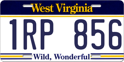 WV license plate 1RP856