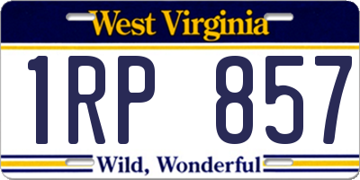 WV license plate 1RP857