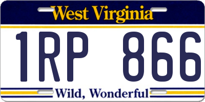 WV license plate 1RP866