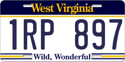 WV license plate 1RP897