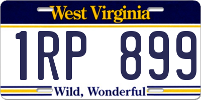 WV license plate 1RP899