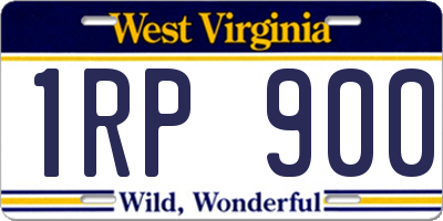 WV license plate 1RP900