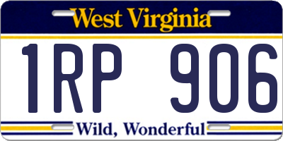 WV license plate 1RP906